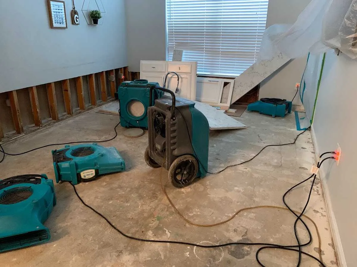 Dehumidifier in flood-cut room for Water Extraction & Removal in Union Park